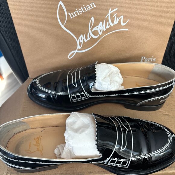 Christian Louboutin Mocalaureat loafers black patent 39.5 - Picture 1 of 9